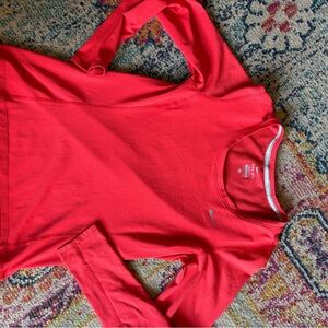 Nike Red Long Sleeve running workout Shirt size small